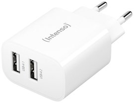 Intenso W24AA USB-s töltőkészülék 24 W Beltér Kimeneti áram (max.) 2.4 A Kimenetek száma: 2 x USB-A