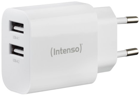 Intenso W24AA USB-s töltőkészülék 24 W Beltér Kimeneti áram (max.) 2.4 A Kimenetek száma: 2 x USB-A 4. kép