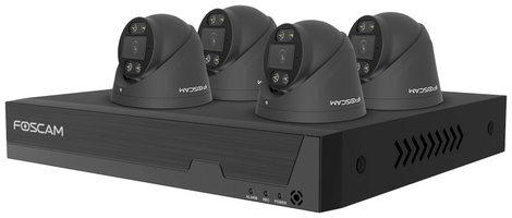 Foscam FNA108E-T4-2T black LAN IP-Megfigyelő kamera készlet8 csatornás4 db kamerával3840 x 2160 pixe 2. kép