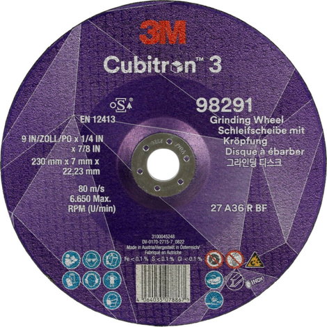 Cubitron 98291 Csiszolókorong Ø 230 mm Furat átmérő 22.23 mm 10 db