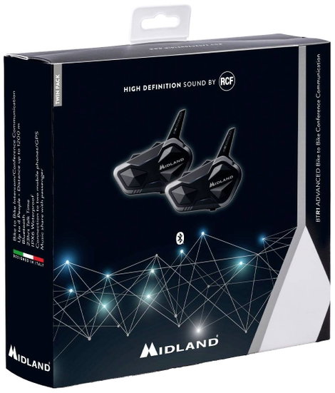 Midland C1529.01 BTR1 Advanced Bluetooth Kommunikation Motorkerékpár adó-vevő készlet Alkalmas Integ 2. kép