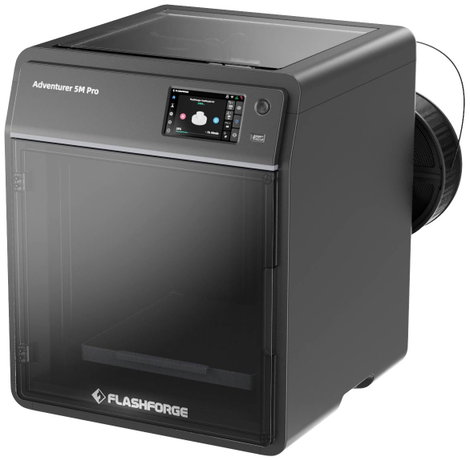 Flashforge Adventurer 5M Pro 3D nyomtató Fűthető nyomtatóágy, Rugalmas fém ágy, Nyomtatószállal, ház