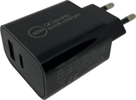IWH USB-s töltőkészülék 30 W Aljzat dugó, Beltér Kimenetek száma: 2 x USB 3.0, USB-C® alj (Power Del 3. kép