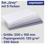 Magnetoplan Grey Előadói kártyák Különböző színű, Szürke Négyszögletes 200 mm x 100 mm 250 db 6. bélyegkép