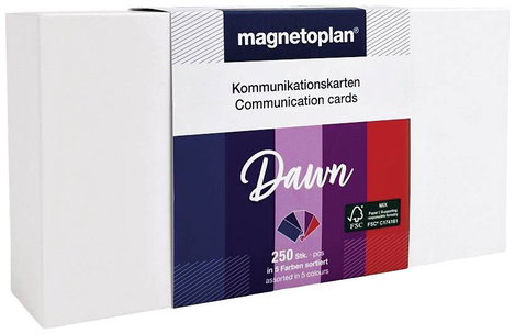 Magnetoplan Dawn Előadói kártyák Különböző színű, Viola, Piros Négyszögletes 200 mm x 100 mm 250 db 4. kép