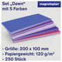 Magnetoplan Dawn Előadói kártyák Különböző színű, Viola, Piros Négyszögletes 200 mm x 100 mm 250 db 6. bélyegkép