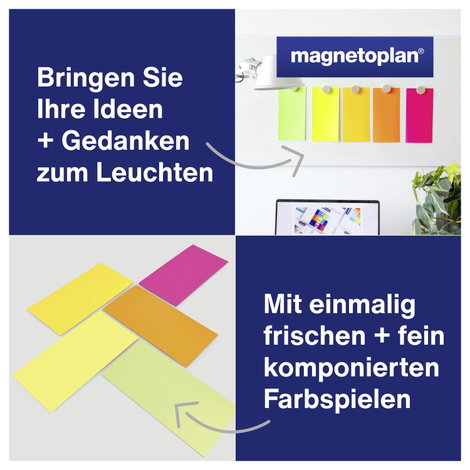Magnetoplan Neon Előadói kártyák Különböző színű, Neon Négyszögletes 200 mm x 100 mm 250 db 8. kép