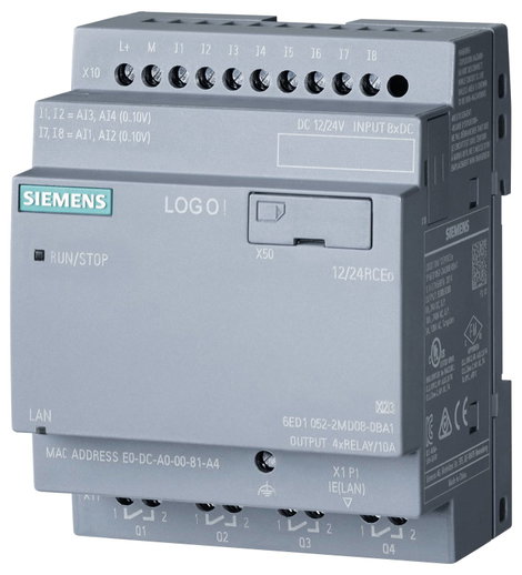 Siemens 6ED1052-2MD08-0BA2 SPS vezérlőegység 12 V/DC, 24 V/DC