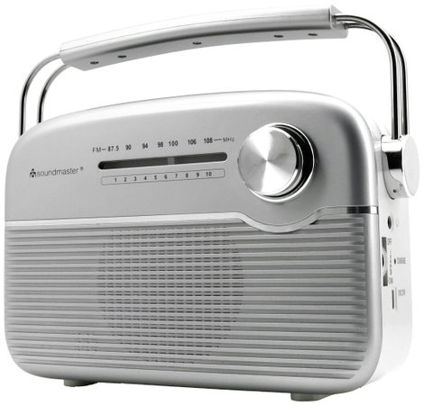 soundmaster TR480SI Akkus rádió URH URH Napelem Ezüst