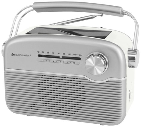 soundmaster TR480SI Akkus rádió URH URH Napelem Ezüst 2. kép