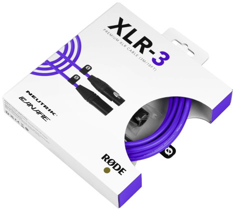 Rode XLR3M-PU XLR Összekötőkábel 3 m Lila 2. kép