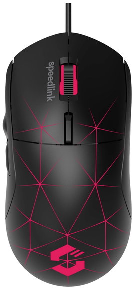 SpeedLink CORAX Gamer egér USB Fekete 5 Gombok 3200 dpi Világít, Beépített görgetőkerék
