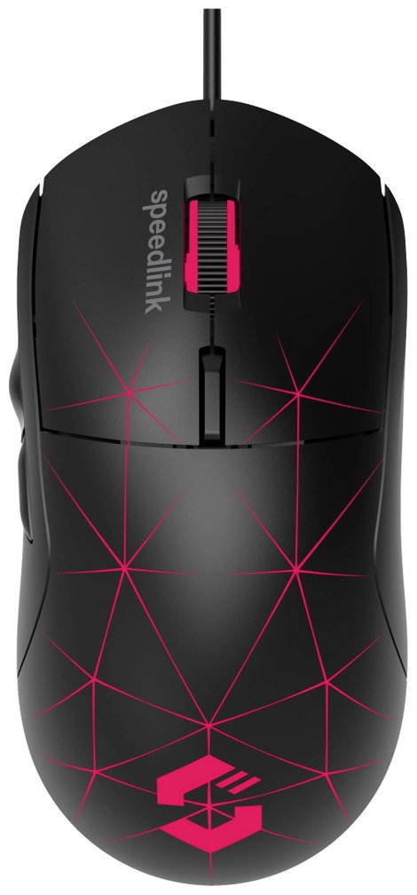 SpeedLink CORAX Gamer egér USB Fekete 5 Gombok 3200 dpi Világít, Beépített görgetőkerék