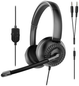 SpeedLink METIS On Ear headset Vezetékes Stereo Fekete Headset, Hangerő szabályozás, Mikrofon némítá