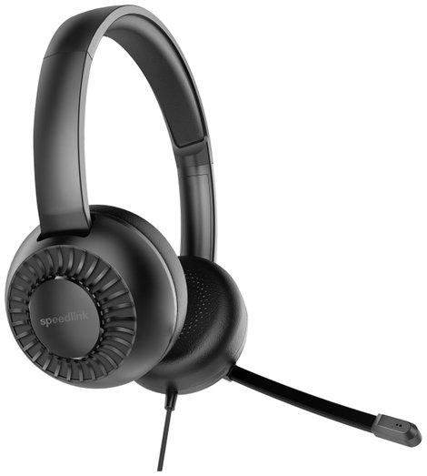 SpeedLink METIS On Ear headset Vezetékes Stereo Fekete Headset, Hangerő szabályozás, Mikrofon némítá 2. kép