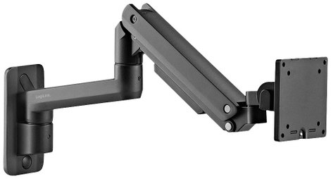 LogiLink BP0169 1 részes Monitor fali tartó Fekete Forgatható, Állítható magasságú, Dönthető, Forgat 2. kép