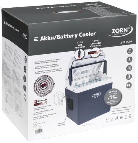 ZORN Z 26 DC PX 12/24V Hűtőláda Termoelektromos 12 V, 18 V, 24 V Fekete-piros 25 l Hűtési funkció: D 4. kép