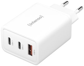 Intenso W65ACC GaN USB-s töltőkészülék 65 W Beltér Kimeneti áram (max.) 3.25 A Kimenetek száma: 3 x 