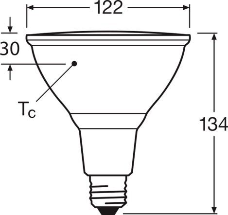 LEDVANCE 4099854067822 LED EEK F (A - G) E27 Par 38 14 W = 120 W Melegfehér (Ø x Ma) 122 mm x 122 mm 9. kép