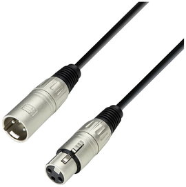 Adam Hall 3 STAR MMF 0050 XLR Összekötőkábel [1x XLR dugó, 3 pólusú - 1x XLR alj, 3 pólusú] 0.5 m Fe