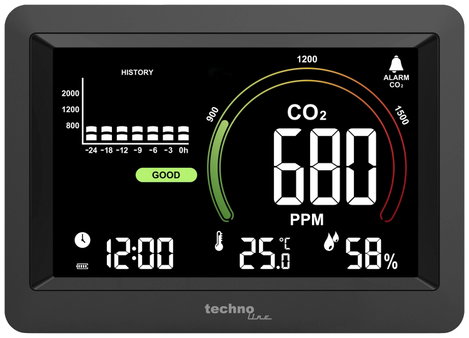 Technoline WL1028 WL1028 CO2 kijelző / CO2 mérőműszer 3. kép