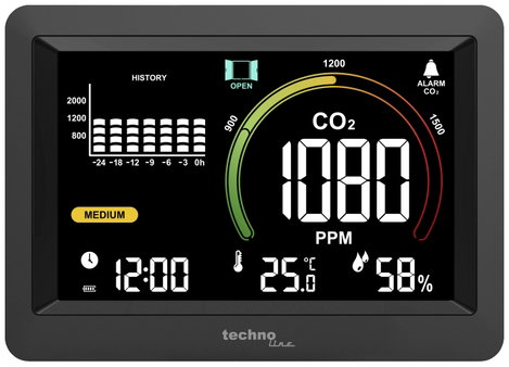 Technoline WL1028 WL1028 CO2 kijelző / CO2 mérőműszer 5. kép