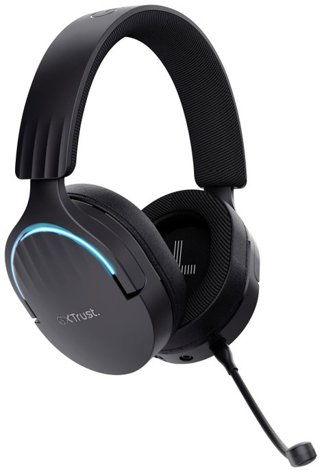 Trust GXT491 FAYZO Gamer Over Ear headset Bluetooth® Virtual Surround Fekete Surround hangzás, Mikro 2. kép