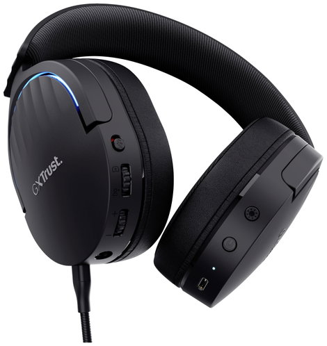 Trust GXT491 FAYZO Gamer Over Ear headset Bluetooth® Virtual Surround Fekete Surround hangzás, Mikro 3. kép