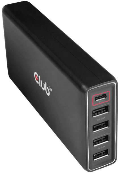 club3D Club 3D USB-s töltőállomás Aljzat dugó USB-C® alj, USB 2.0 alj, A típus 7. kép