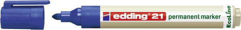Edding edding 21 permanent marker EcoLine 4-21003 Permanent marker Kék Vízálló: Igen