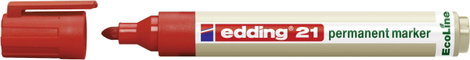 Edding edding 21 permanent marker EcoLine 4-21002 Permanent marker Piros Vízálló: Igen