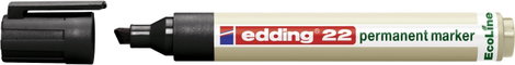 Edding edding 22 permanent marker EcoLine 4-22001 Permanent marker Fekete Vízálló: Igen