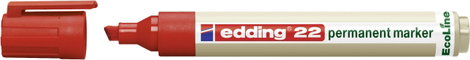Edding edding 22 permanent marker EcoLine 4-22002 Permanent marker Piros Vízálló: Igen