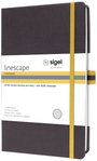 Sigel linescape LS106 Jegyzettömb kockás Sötétszürke Lapok száma: 88 DIN A5 álló 2. bélyegkép
