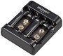 VOLTCRAFT P4-9 Hengeres akku töltő NiMH Mikro (AAA), Ceruza (AA), 9 V-os bélyegkép