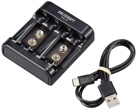 VOLTCRAFT P4-9 Hengeres akku töltő NiMH Mikro (AAA), Ceruza (AA), 9 V-os 4. kép