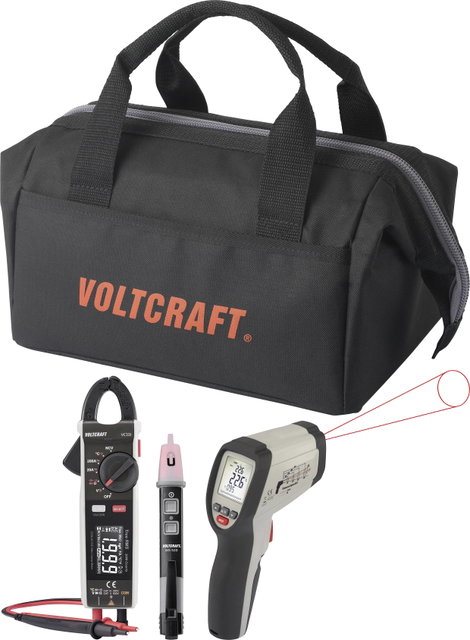 VOLTCRAFT klíma mérőműszer készlet, Infra hőmérő Optika 20:1 -40 - +800 °C Pirométer