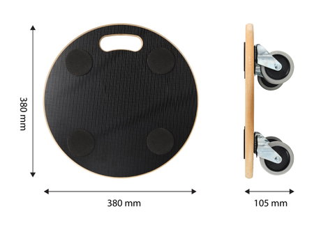 TOOLCRAFT TO-8997048 Roller Terhelés (max.): 200 kg 380 mm x 380 mm x 105 mm Görgők száma 4 6. kép