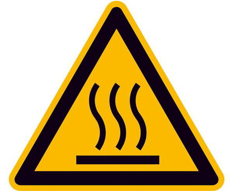 Figyelmeztető tábla Forró felület Alumínium 50 mm ISO 7010 SafetyMarking 11.0370 1 db