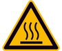 Figyelmeztető tábla Forró felület Alumínium 50 mm ISO 7010 SafetyMarking 11.0370 1 db bélyegkép