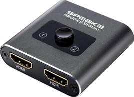 2 portos kétirányú HDMI átkapcsoló 3840 x 2160 pixel, SpeaKa Professional SP-BDS-120