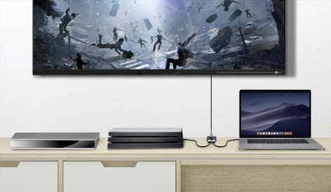 2 portos kétirányú HDMI átkapcsoló 3840 x 2160 pixel, SpeaKa Professional SP-BDS-120 6. kép