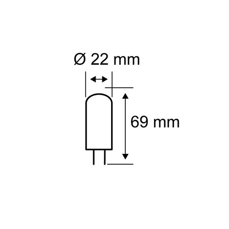 Paulmann 29099 LED EEK E (A - G) G9 7.2 W Melegfehér (Ø x Ma) 22 mm x 69 mm 1 db 2. kép