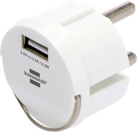 Brennenstuhl USB-s töltőkészülék 12 W Beltér, Aljzat dugó Kimeneti áram (max.) 2400 mA Kimenetek szá