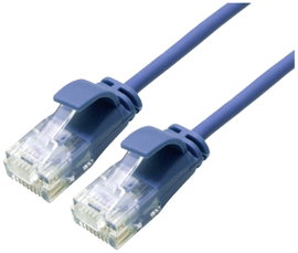 Roline green 21.44.3940 RJ45 Hálózati kábel, patchkábel CAT 6A U/UTP 0.15 m Kék Árnyékolatlan, Halog