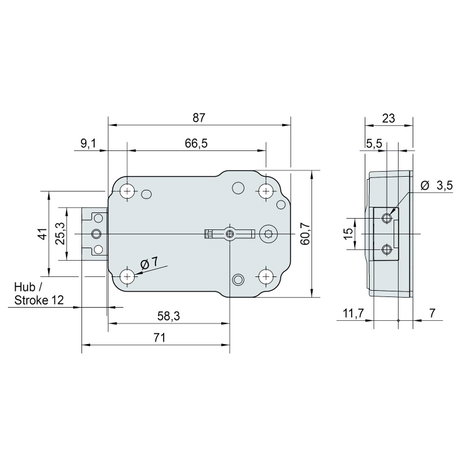 Wittkopp 4310-0023 Optima 2648 Trezor zár Kulcsos zár 2. kép