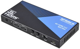 SpeaKa Professional SP-11571776 2+2 port HDMI mátrix switch Ultra HD-re alkalmas 7680 x 4320 pixel F