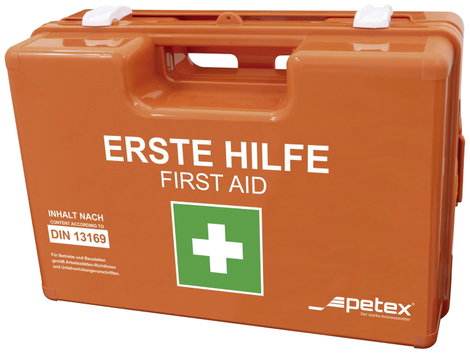 Petex 43924035 Elsősegély táska DIN 13169 350 x 140 x 240 Narancs