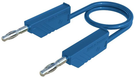 Mérőzsinór, mérővezeték 2db 4mm-es toldható banándugóval 1 mm² PVC, 0.25m kék SKS Hirschmann CO MLN