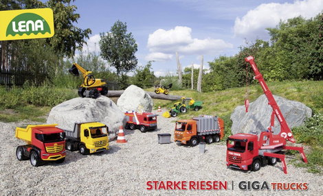 Lena GIGA TRUCKS darus teherautó sárga 3. kép
